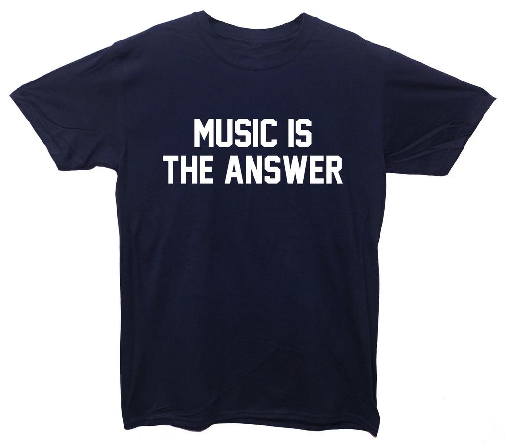 Music Is The Answer Printed T-Shirt