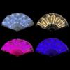 Creative Dancing Light Fan Portable LED Luminous Fan Glow Folding LED Fan  Halloween Party