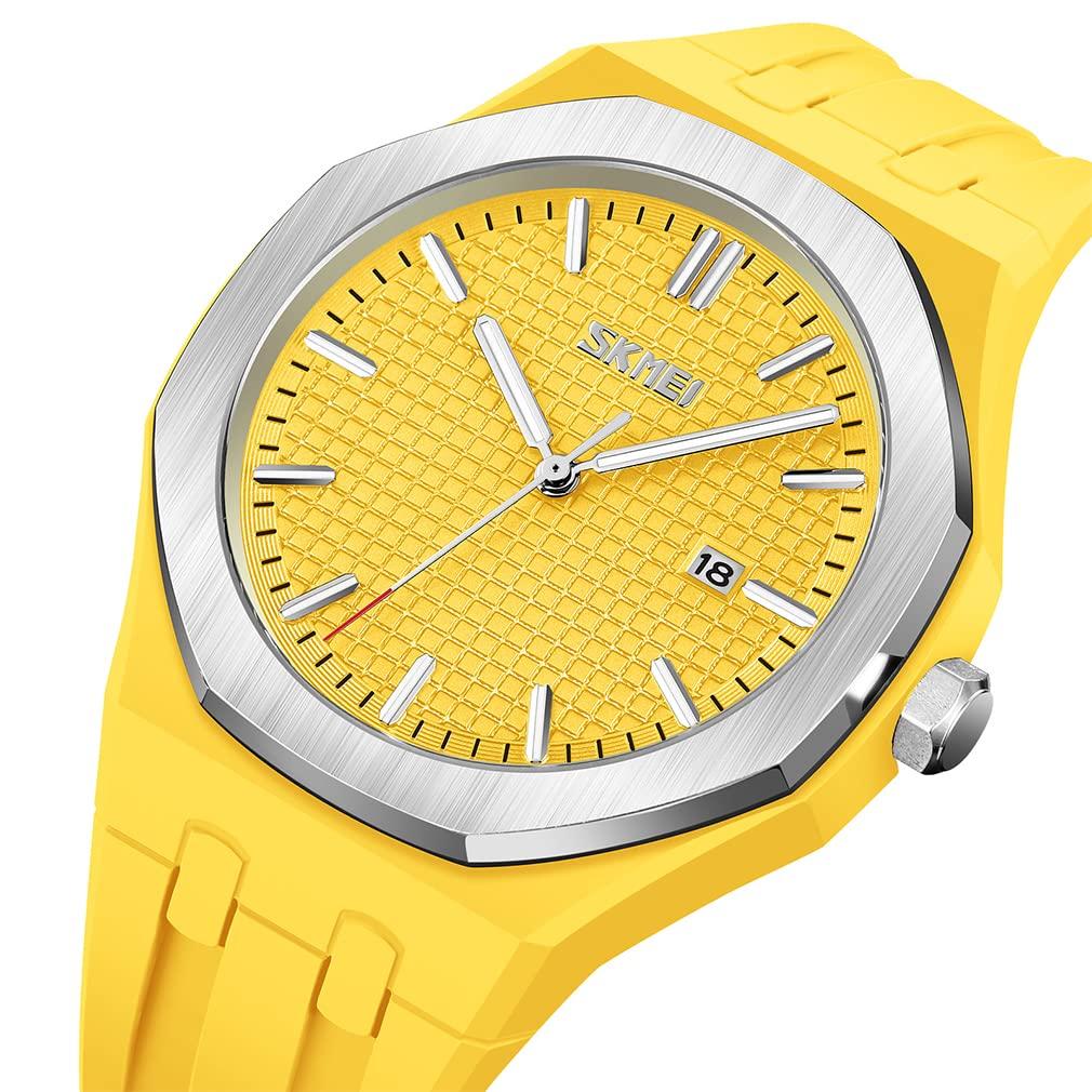 Simple Brand Analog Large Date Gift for High School Students Men's Watch, Design, Silicone, Sports, Waterproof, Stylish, Casual, Name, Quartz,