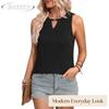 JPNTKY Women's Fashion Casual V-Neck Sleeveless Blouses & Shirts