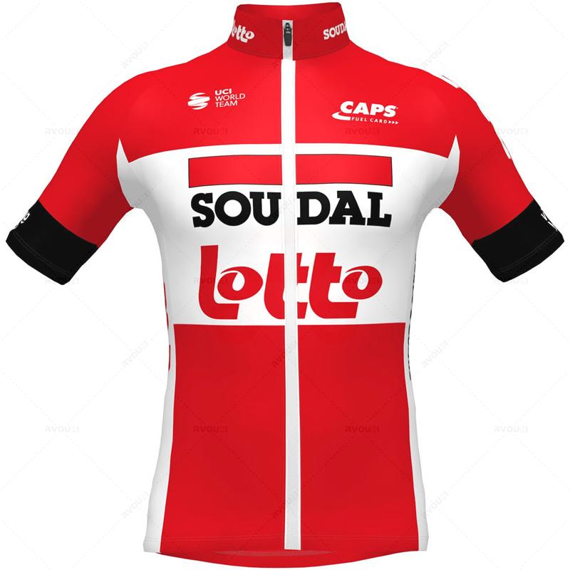 

2026 Summer Breathable Cycling Suit Set Lotto Soudal-Short Sleeve Cycling Jersey Set for Men, Breathable Bike Clothing, Bicycle Team Suit, XS