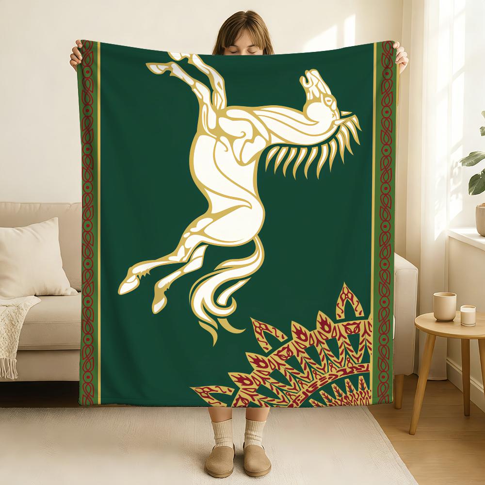 

Art The Kingdom of Rohan Horses Blanket Soft and Skin Friendly For Couch Bed Napping Bedspread All Seasons Comforter 75cmx90cm