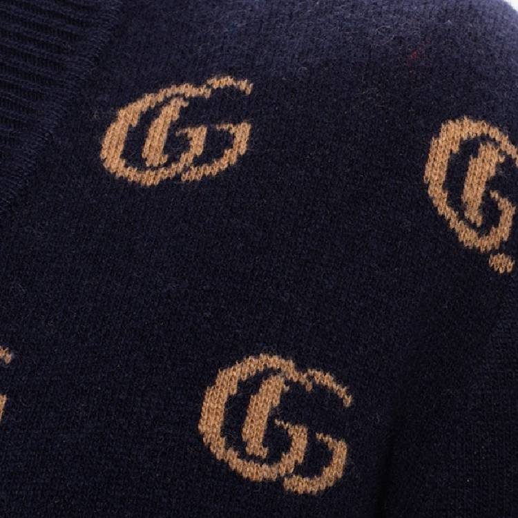 GUCCI Men Double G Jacquard Wool Cardigan 645291-XKBPF-4804