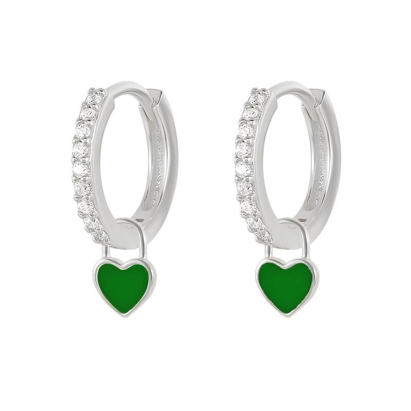 Wind Heart-Shaped Love Earrings, Ear Buckles, Dripping Oil, Cartilage Earrings, Earrings, Earrings, Holiday Gifts.