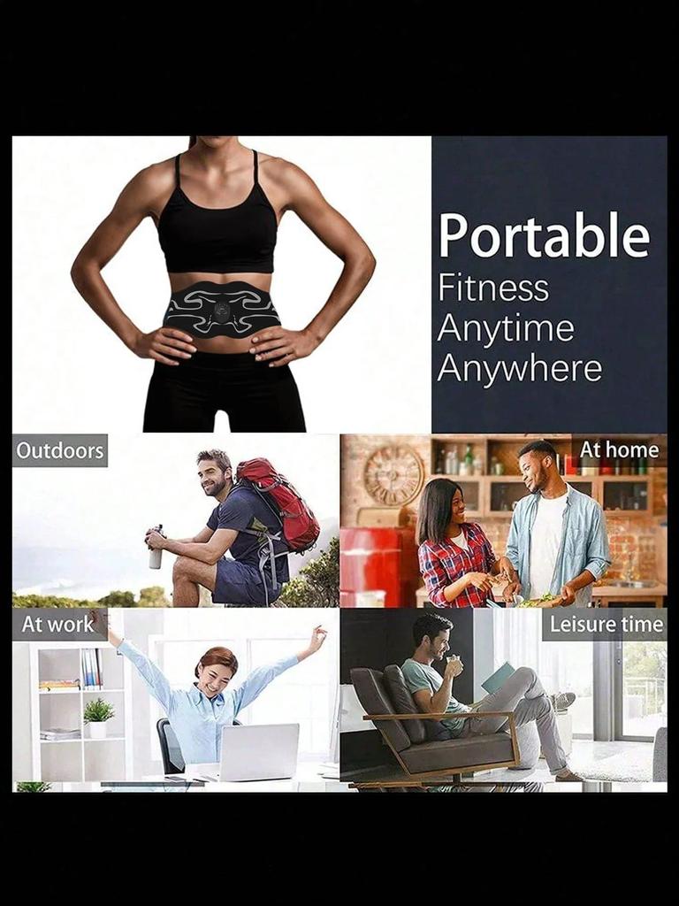 Bodybuilding Gürtel Vibration, Heftiges Schweißband Massage, Bodybuilding GürtelSmart Plastikgürtel, Muss viel Wasser aufsprühen vorher