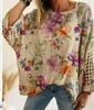 Hollow Out 3D Print Long Sleeve Christmas Sweater