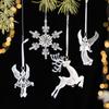 New Acrylic Christmas Tree Ornaments: Reindeer, Angel, and Snowflake Pendants.