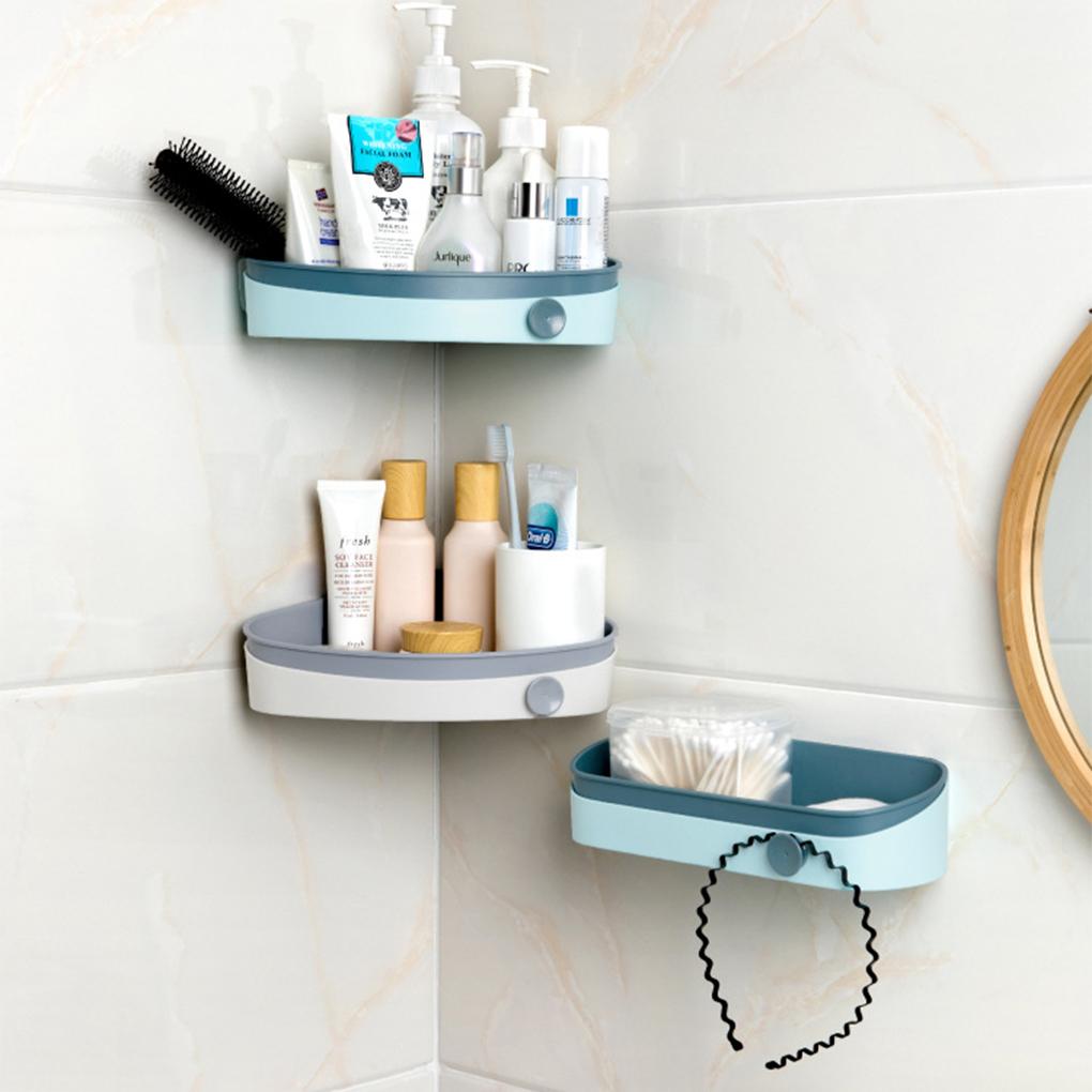 Wall Mounted Storage Holder Cloth Rack Organizer Drainer Tray Punch-free Shelf Hanger Shower Kitchen Household Bathroom