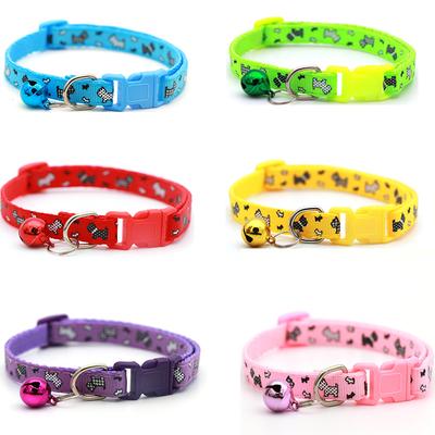 Pet Colored Square Buckle Tie Printed Puppy Pet Collar Cat and Dog Supplies Pet Cat and Dog Collar