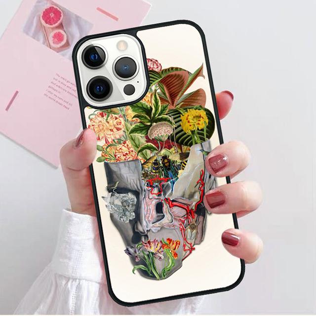 Human Brain Art Phone Case Back Cover for iPhone 17 Air 16 15 14 13 11 12 Pro Max Plus Shell Coque