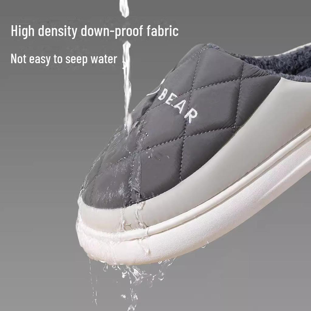Wasserdichte, rutschfeste Winterhausschuhe aus Baumwolle für Paare – warme Hausschuhe für Damen