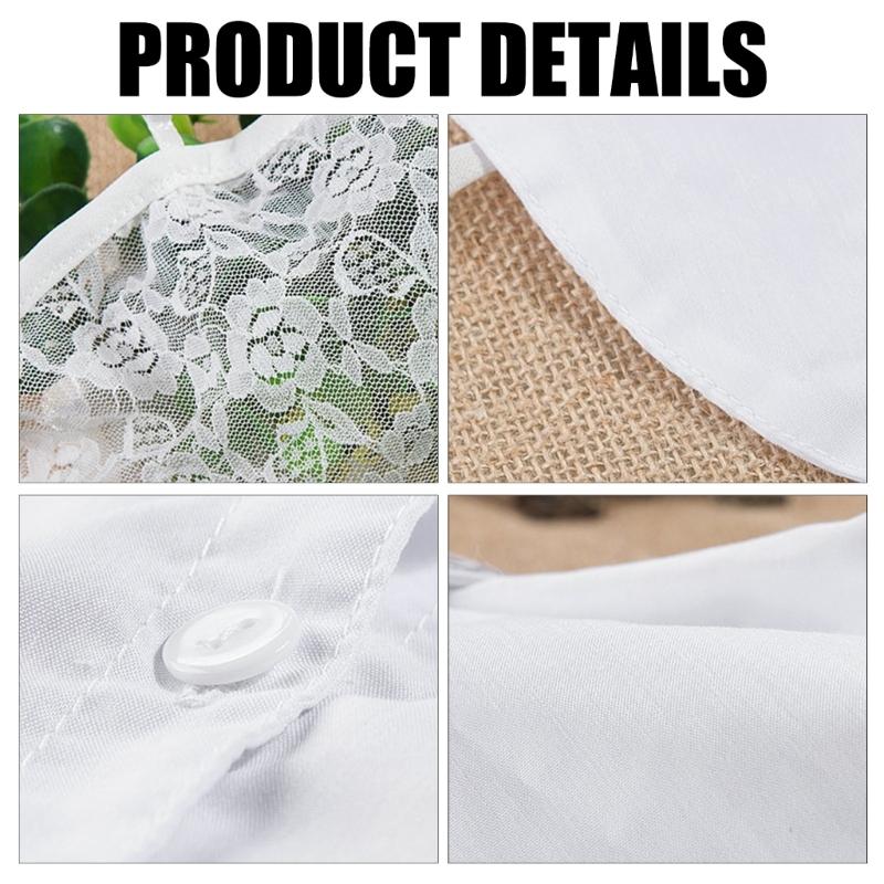 Elegant Detachable Lace Collar Spread Lapel Design Decorative Accessory for Dresses and Blouses