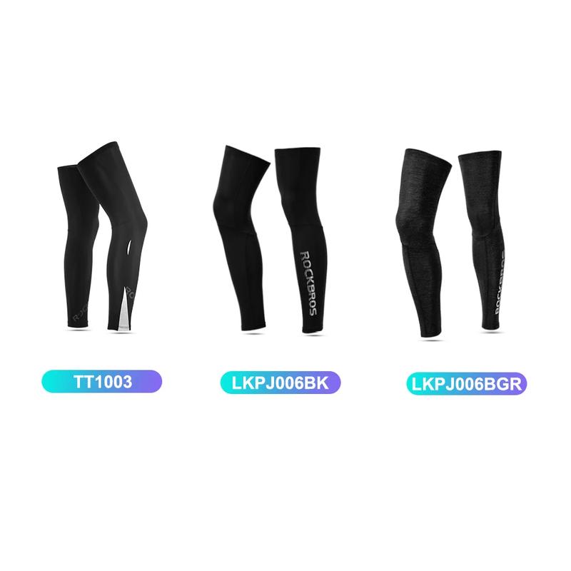 ROCKBROS Ice Silk Cycling Leg Warmers UV Protection Compression Leg Sleeves for Running Basketball Sports Tights Unisex