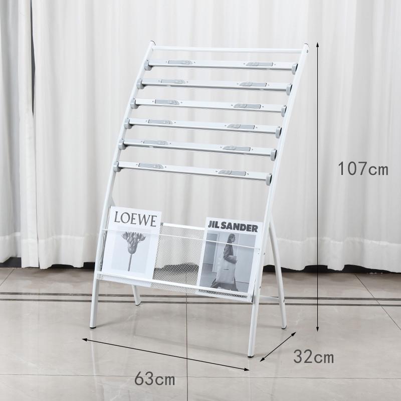 Newspaper & Magazine Display Stand with Brochure Holder for Office Organization and Storage