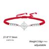 Unisex Adjustable Classic Witch Knot Bracelet - Black & Red Woven Rope