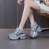 Dicke Plateauschuhe zur Höherstellung für Damen, neue lässige Sportschuhe für Frühling und Herbst, vielseitig, atmungsaktiv und für schmale Füße