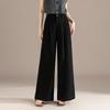 RAIN.CUN Women's Black High-Waist Wide-Leg Pants