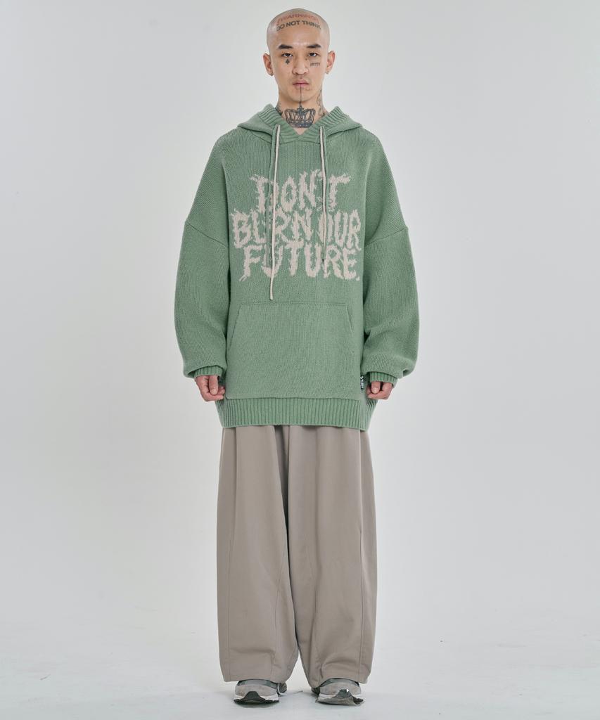 AJOBYAJO [Pba] Dbof Wool Knit Hoodie [Mint]
