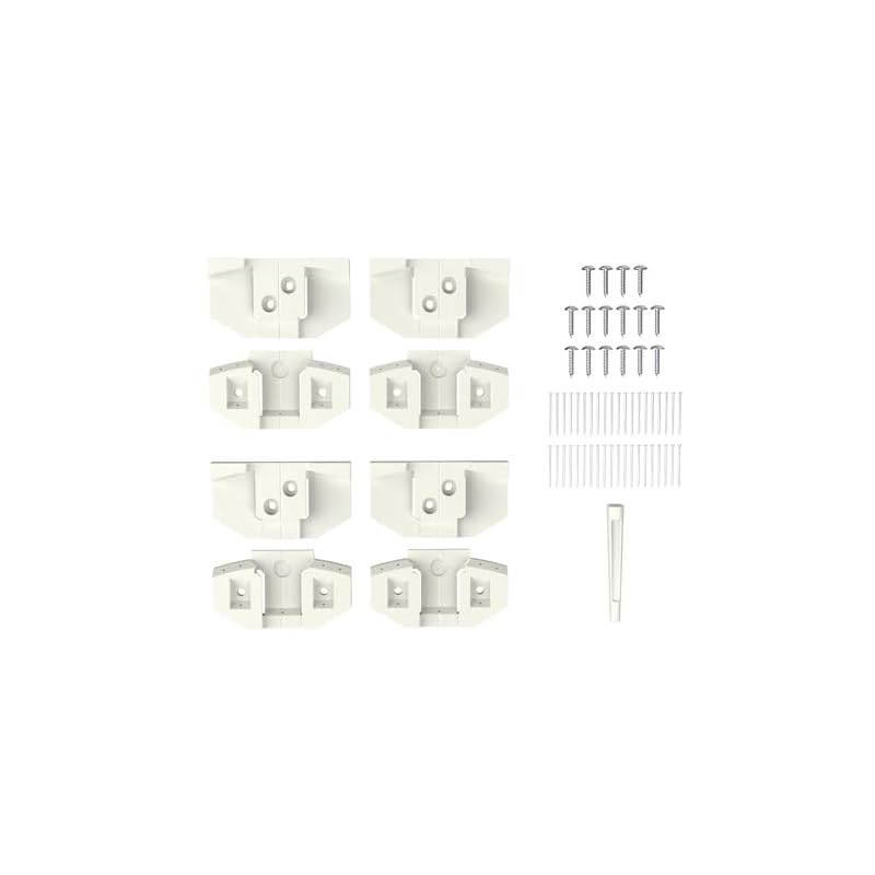Heian Shindo Kogyo LABRICO Maximum Load Capacity 40kg Floating Furniture Strong Bracket for 2 Units (4 main units - screws included) White FXO-23