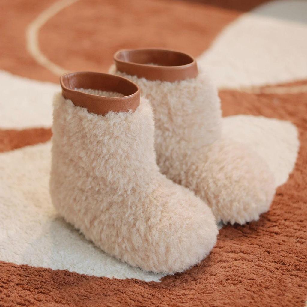 2025 Kids' Winter Snow Boots: Girls' Fur Ankle Boots, Thick Fleece, Warm Cotton, Baby Boots.