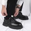 Fashion Business Thick Soled Men's Shoes Fashionable Classic Design Style Wedding Outdoor Trendy Party Daily Office Black Shoes New