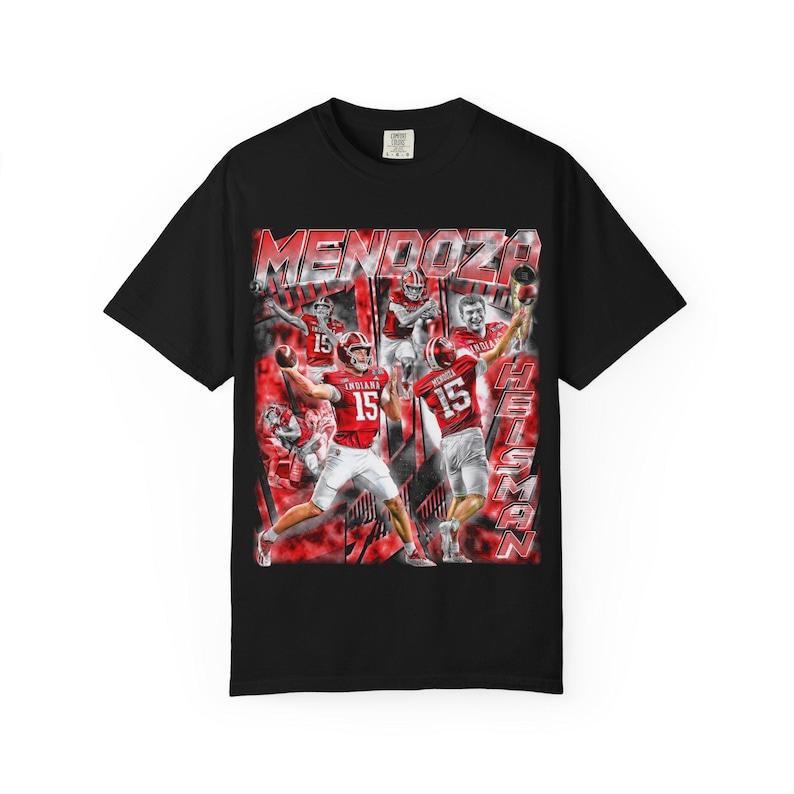 Mendoza 15 Indiana Football Collage Unisex T-Shirt Vintage Style Game Day Graphic Tee