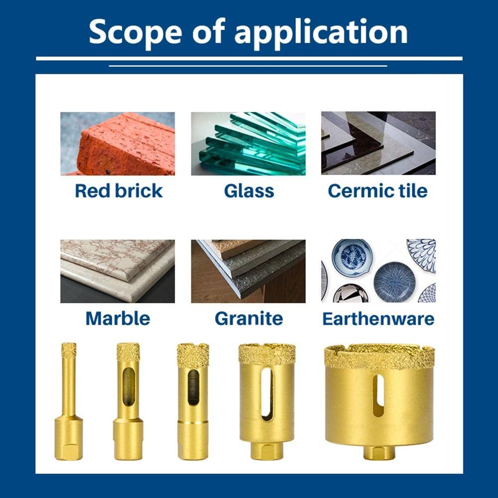 Marble Porcelain Drill Bit Tools Vacuum Braze  Tile Hole Opener Brazed Core Dry Drill