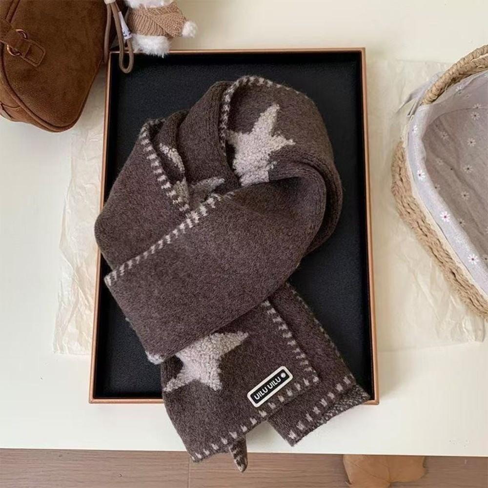 Soft Yarn Knit Scarf Versatile Design Yarn Scarf Cool Warm Wrap Scarf  For Women