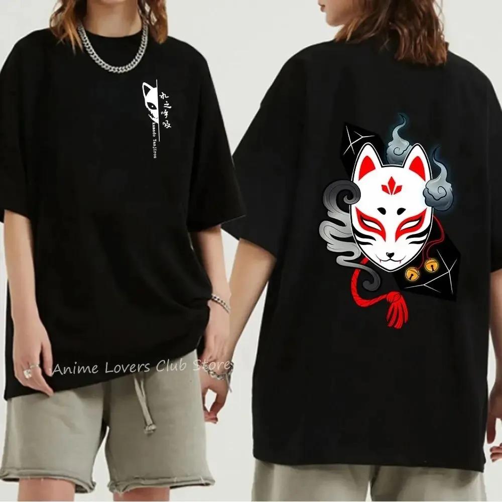 Japanese Anime Demon Slayer Graphic Print T Shirt Summer Oversized Men T-Shirt Fashion Casual Women Crew Neck Short Sleeve Tees