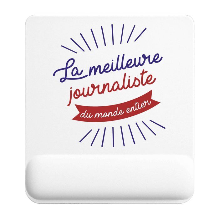 Tapis de souris - PLANETEE - Journaliste Meilleure Monde - 22 x 18 cm - Surface lisse anti‑dérapante - Ép. 3 mm