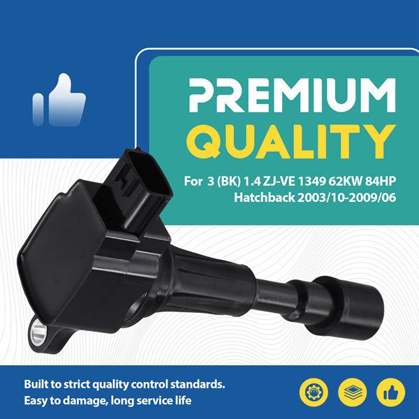 Black Plastic Ignition Coil ZJ01-18-100A for Mazda