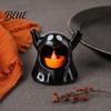 Ghost Shaped Candle Holder Halloween with LED Candle Cute Tea Light Safe Indoor Holder Spooky Tabletop Decoration for Home Decor Holiday