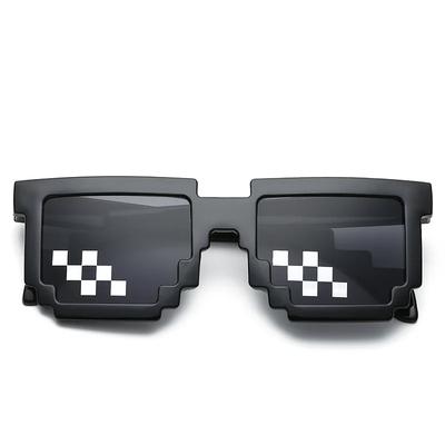 Cyklistické brýle Mozaikové sluneční brýle pro muže a ženy Pixelové Černé Retro Gamer Robotické sluneční brýle Cool Párty Vintage Odstíny Brýle