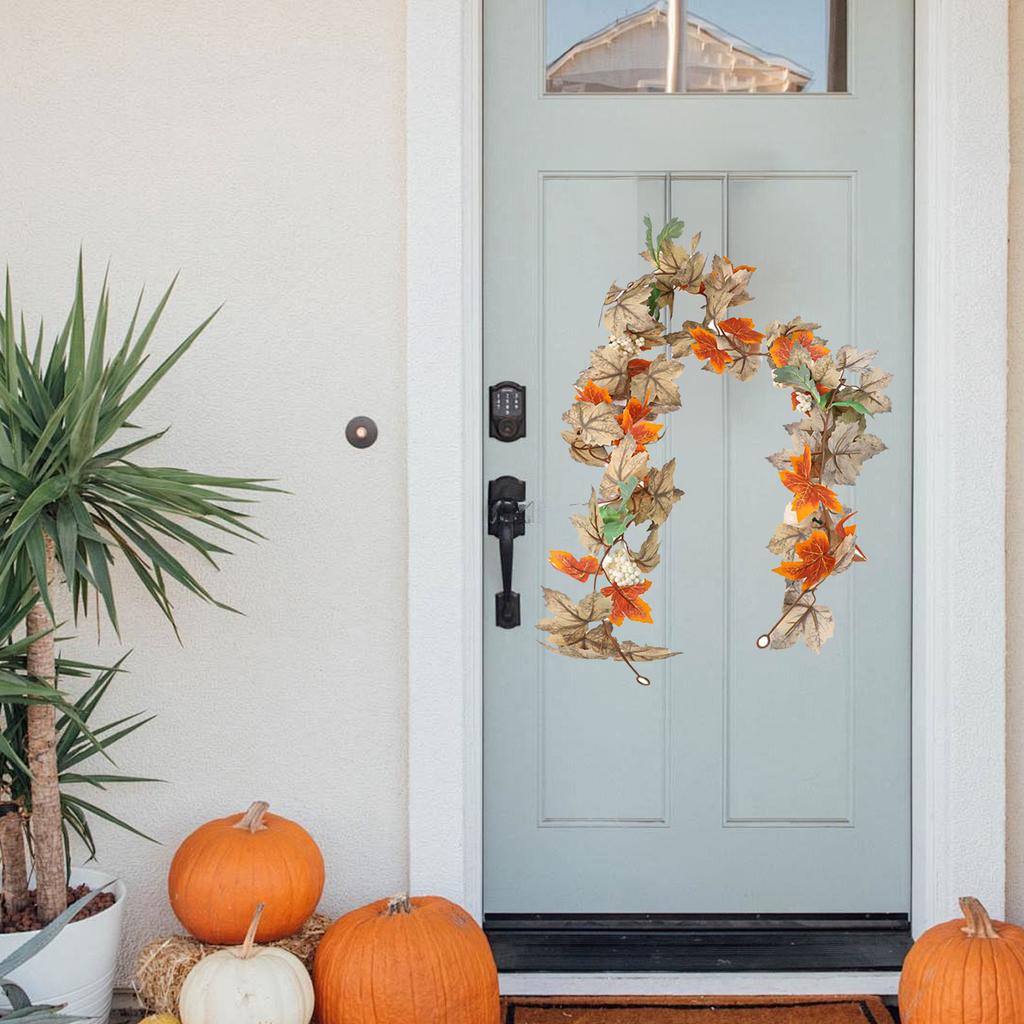 For Halloween Artificial Green Plant Simulation Rattan Wreath Halloween Decor Decorative Rattan Wreath Hanging Wreath