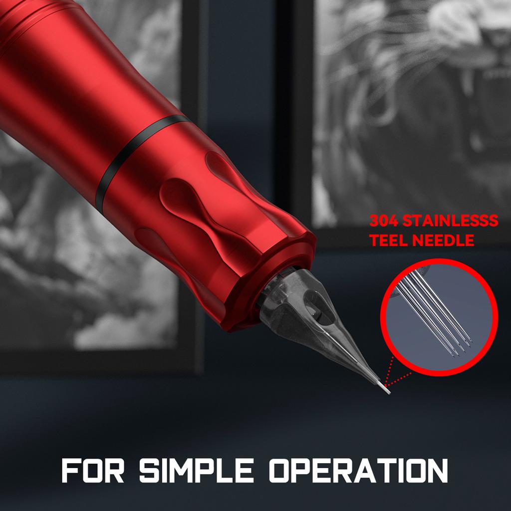 DM Wireless Tattoo Machine Kit Permanent Makeup Rotary Tattoo Machine Kit with Cartridge Needles Ink Cup For Beginner