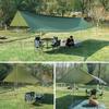 3x6m Awning Waterproof Tarp Tent Shade with Pole Folding Camping Canopy Ultralight Beach Sun