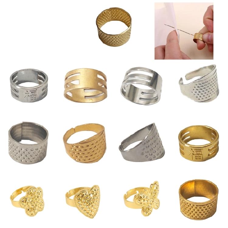 Finger Protector Fingertip Thimble Metal Sewing Thimble Shield Rings Accessories