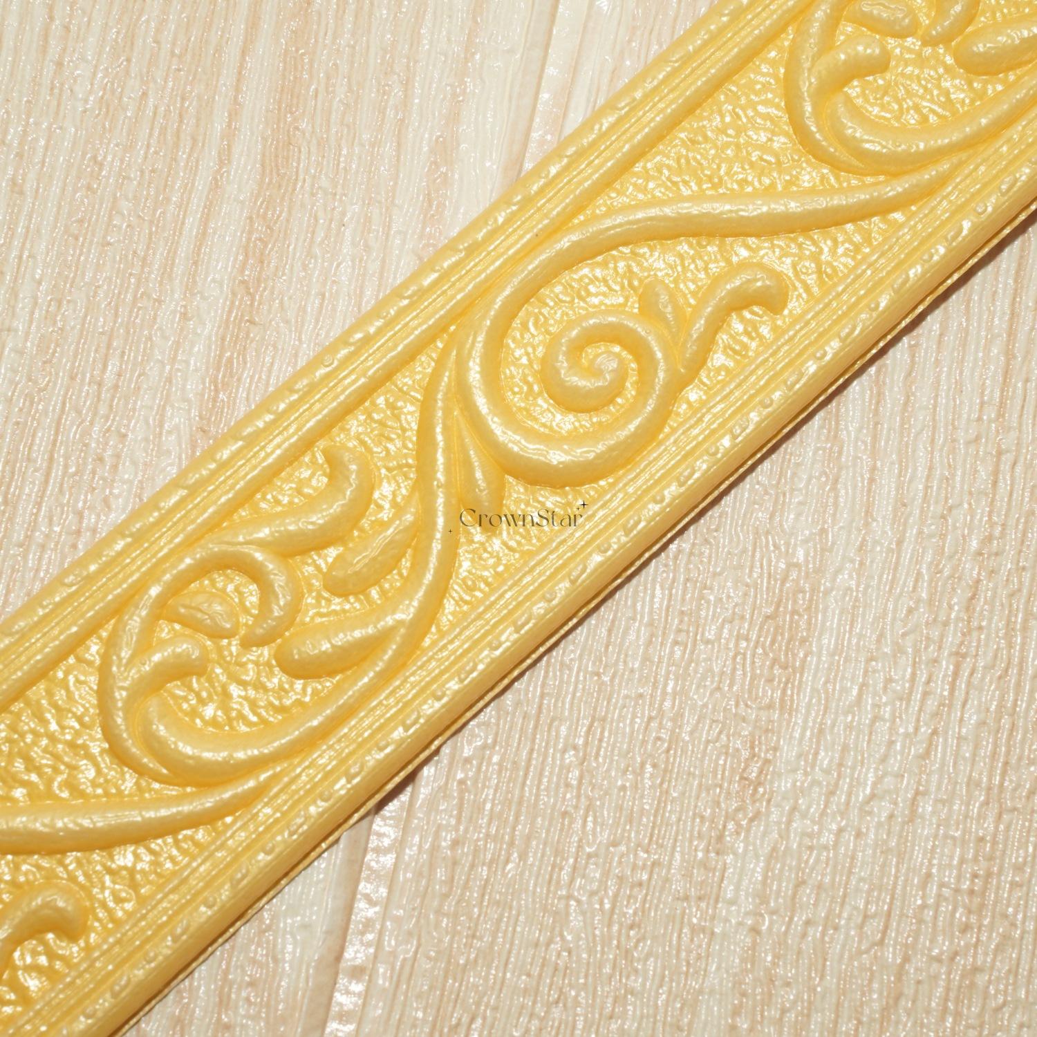 

1pc 3D Wall Trim Line Skirting Border Self Adhesive Waterproof Baseboard Wallpapers Wall Sticker For Living Room Home Decoration золотой
