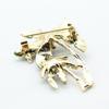 Fashion Green Rhinestone Coconut Tree Brooches For Women Clothing Coat Banquet Party Accessories Gifts