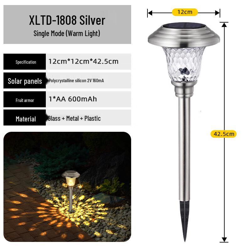 Solar LED Garden Ground Plug Light