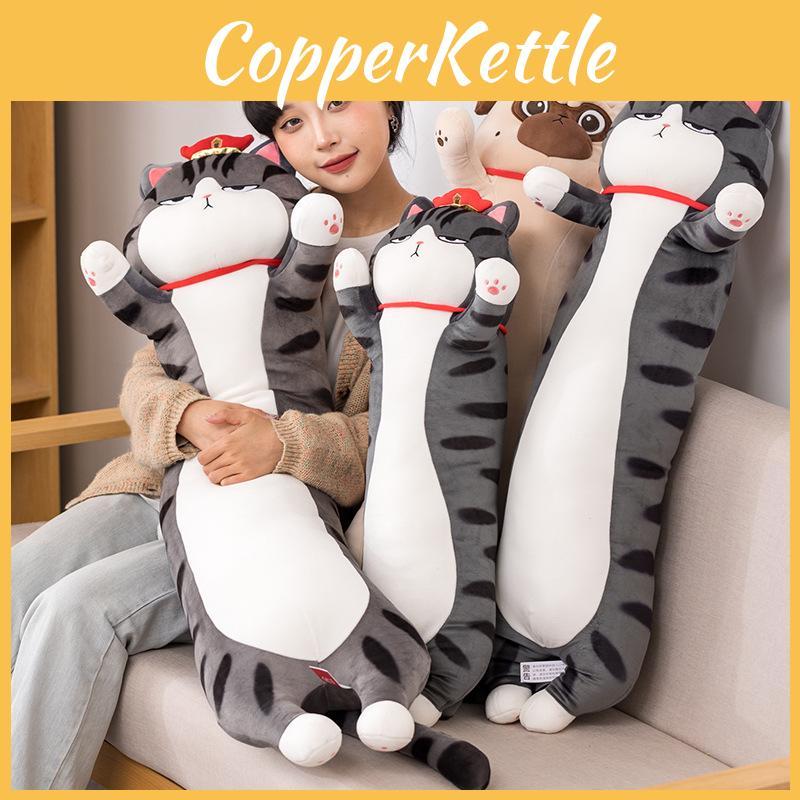 Cat Fluffy Cartoon Body Pillow In Eyecatching Black Colors For Home Accents