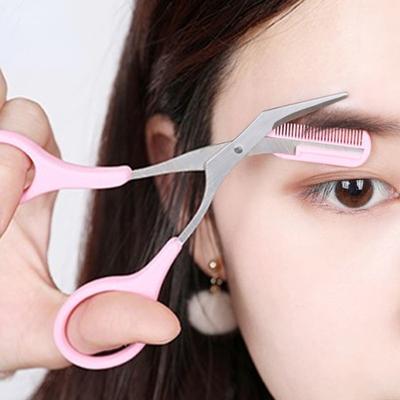 Augenbrauen-Trimmer-Schere, Schönheitsprodukte für Frauen, Augenbrauenschere mit Kamm, Make-up-Werkzeuge aus Edelstahl, Schönheitsschere