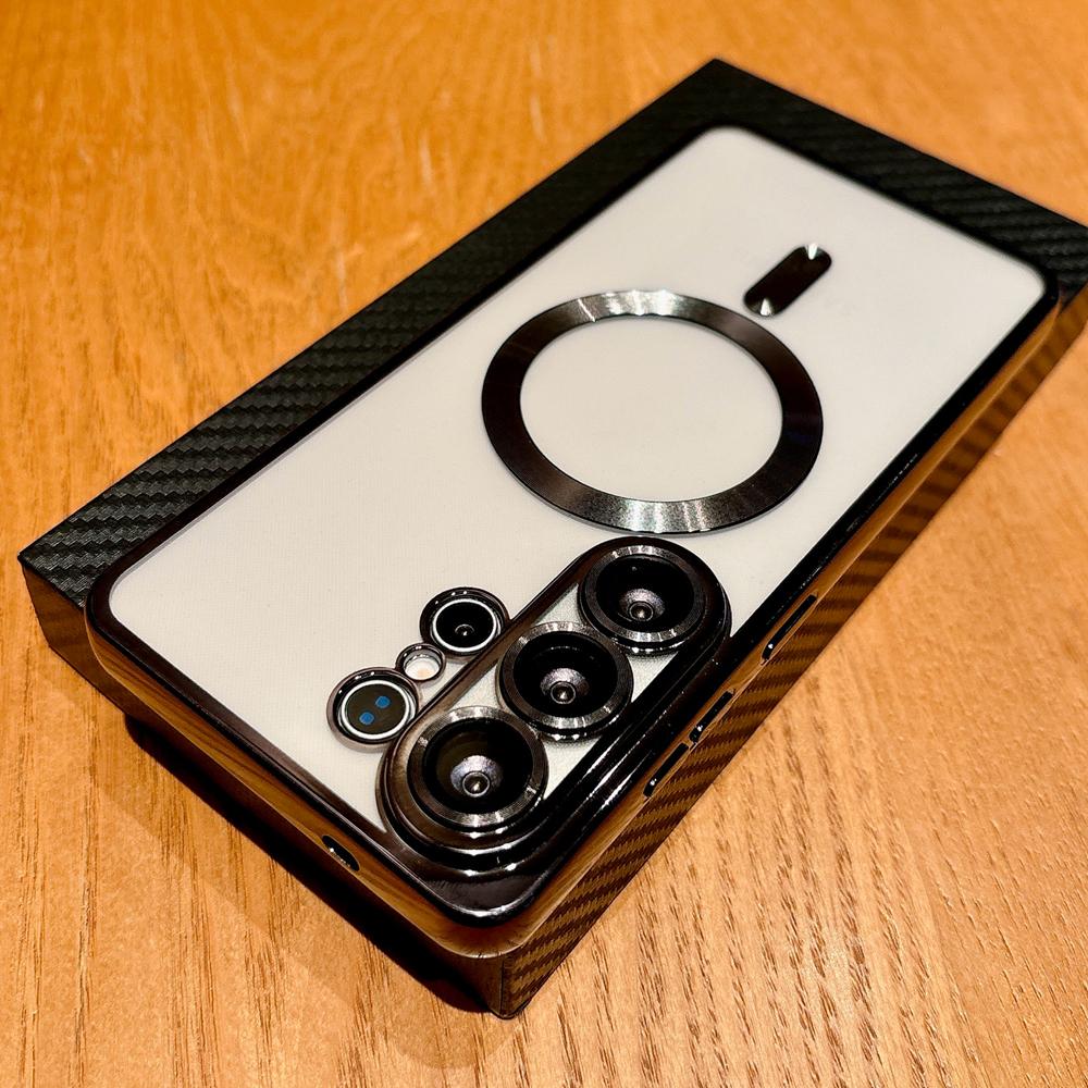 KEYSION Magnetic Plating Transparent Case for MagSafe for Samsung Galaxy S26 Ultra 5G S26+ Shockproof Lens Protector Phone Cover