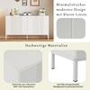 Sideboard mit 4 Türen, Moderne Buffetschrank Mehrzweckschrank mit Verstellbare Ablage, Griffloses Design