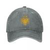 Gold Eagle Unisex Style Baseball Cap Albanian Flag Distressed Denim Washed Hats Cap Vintage Outdoor Workouts Headwear