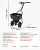 Push Lawn Spreader, 3m Spreading Width, Broadcast Spreader with 59kg Load Capacity & 10 in All-Terrain Tires, Walk-Behind Garden & Lawn Broadcast