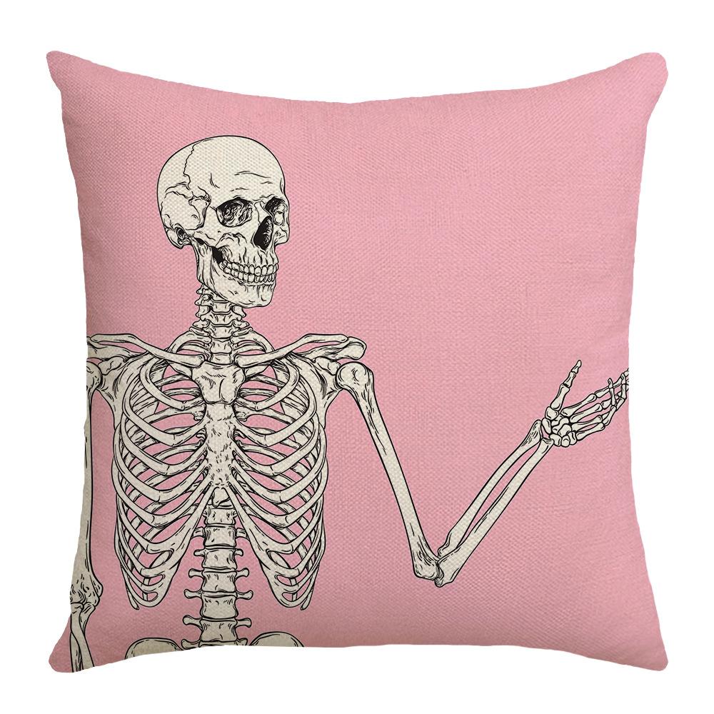 Halloween Decoration Pillow Skull Pillow Case Living Room Decoration Sofa Bedroom Pillow Bedside Pillow