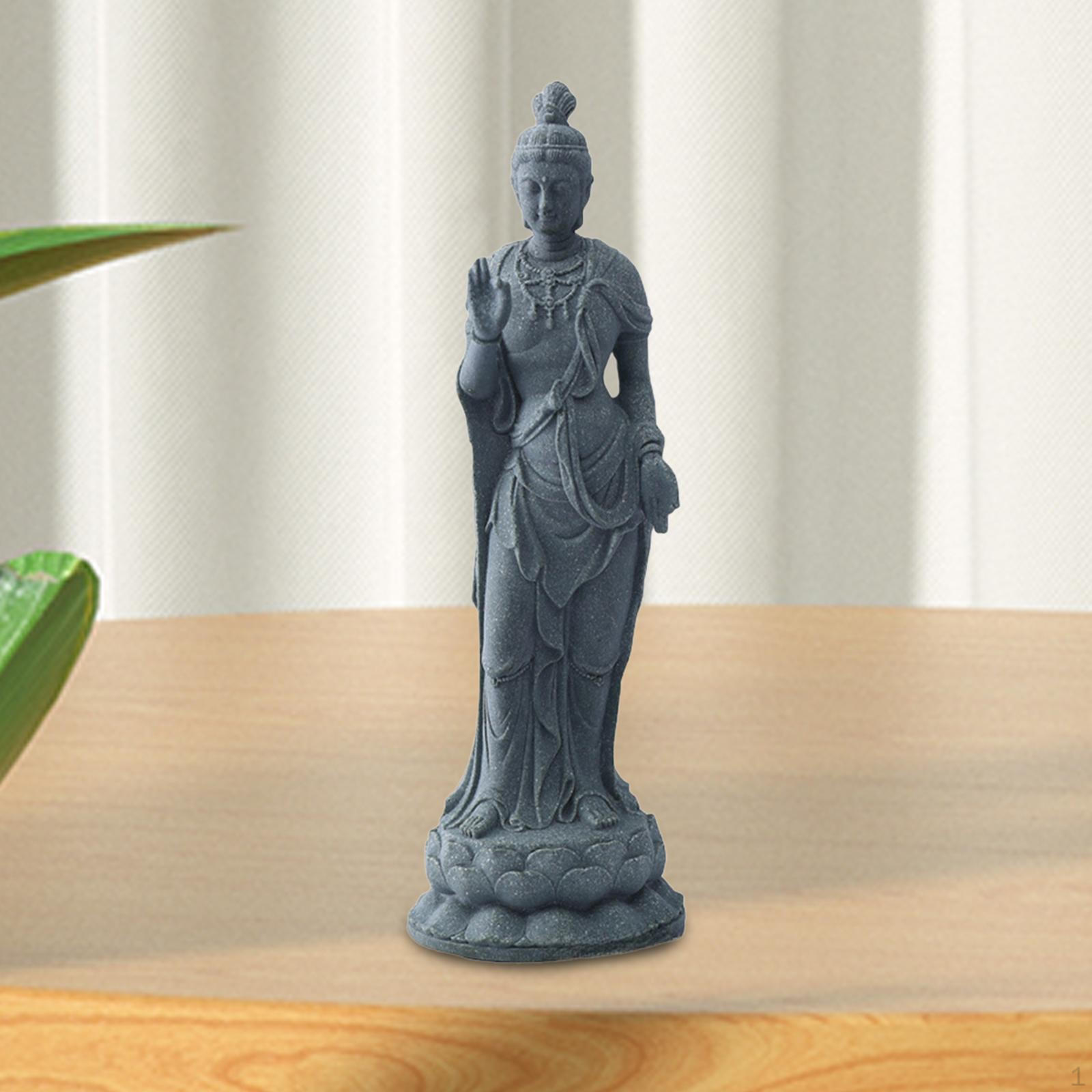 

Guan Yin Statue Female Buddha Sculpture Ornament Kuanyin Figurine for Desktop