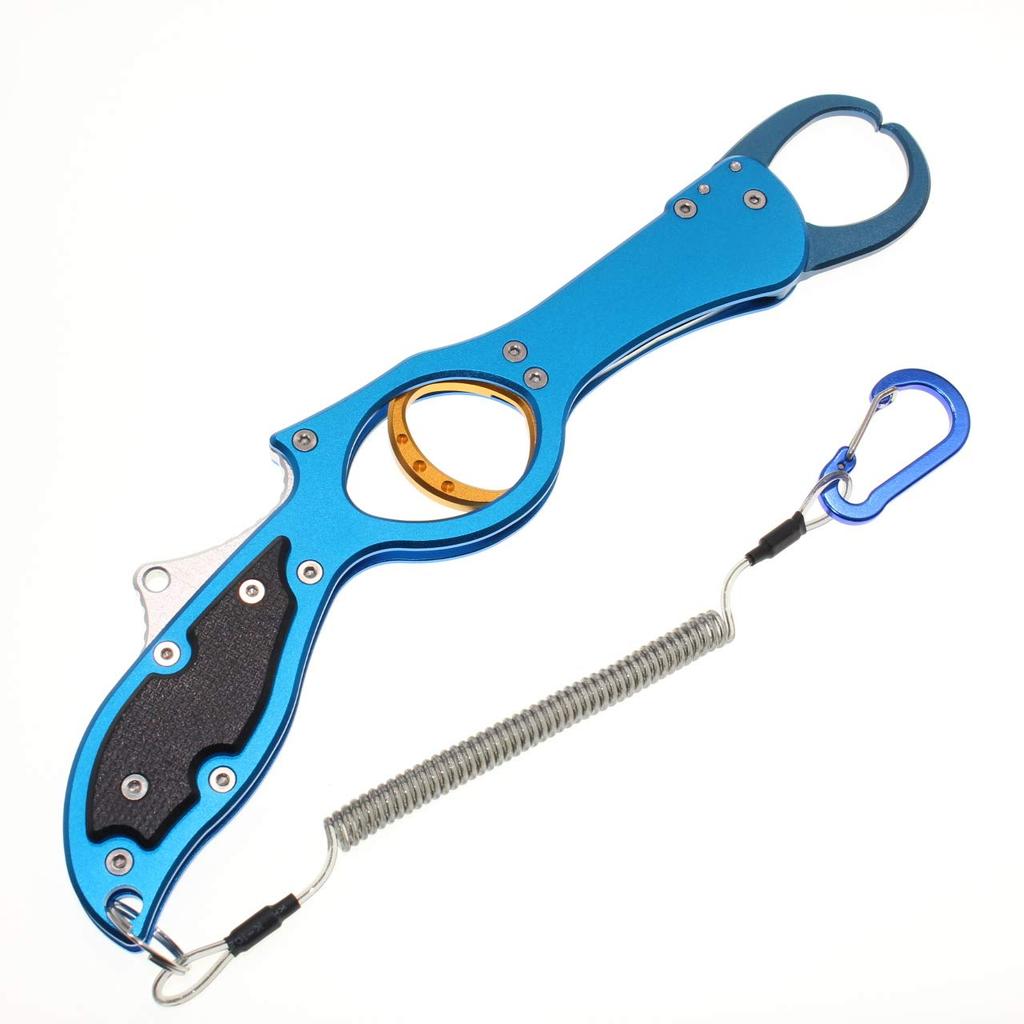 1091 Fish Lightweight Aluminum Fish Long Reach Gun Grip (Iregui) Grip, Grip, (Blue (Aluminum Trigger))