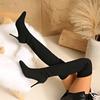 Fashion Pointed Toe Stiletto Stretch Skinny Boots High Heels Women's 2025 New Plus Size Tall Over The Knee Boots